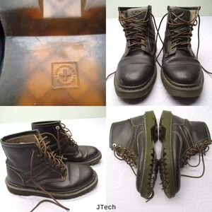 Dr Martens Roseland Boots Unisex 8‎ M 9 W Brown Leather Lace Up Ankle Doc Read*